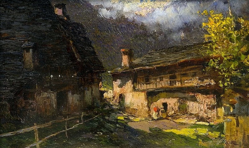 Figure in un villaggio alpino